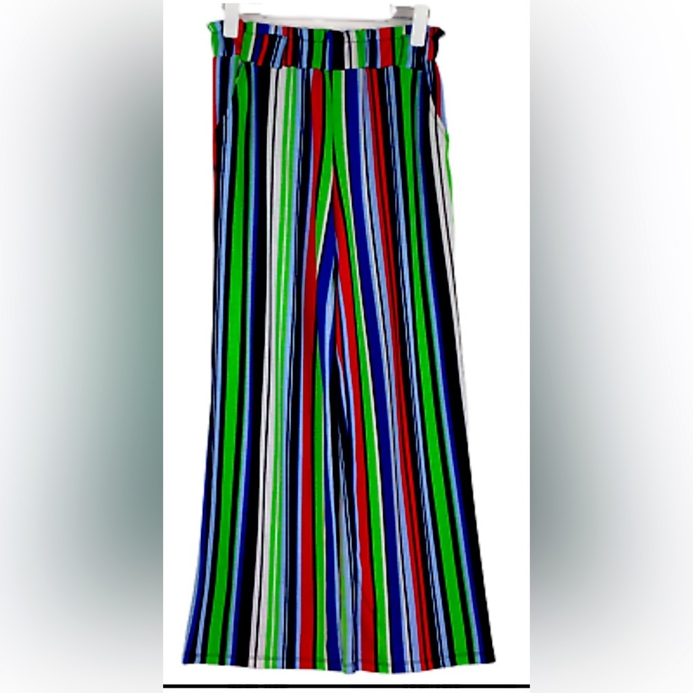 FRENCH LAUNDRY STRIPED HIGH WAIST PANTS